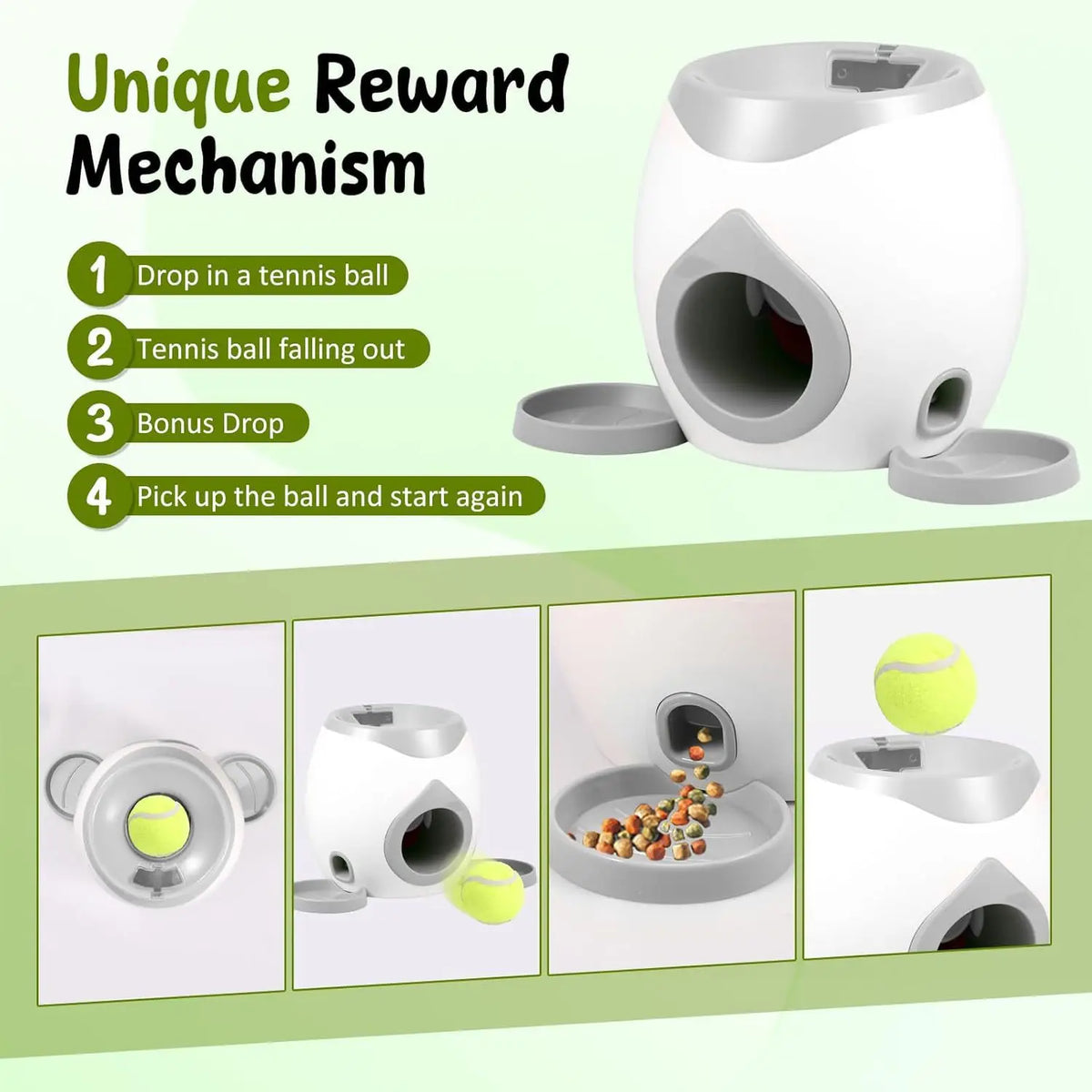 Automatic Dog Ball Launcher, Interactive Fetch Machine for Indoor Outd ...